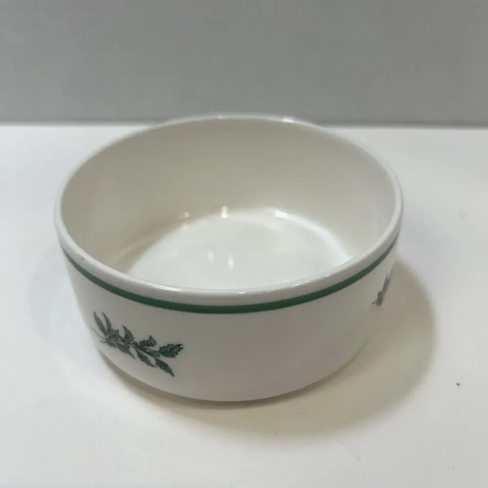 NIKKO Christmas Holly Berry Cheese Spread Bowl Snack Bowl Japan Vintage